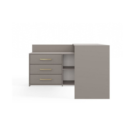 Dany kampinis stalas, molio spalvos rinkinys