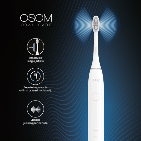 copy of OSOM ORAL CARE Elektrinis dantų šepetėlis JUODAS