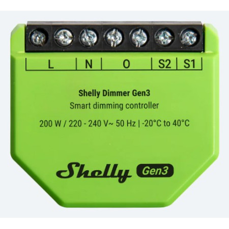 Shelly Dimmer Gen3 WiFi šviesos reguliatorius