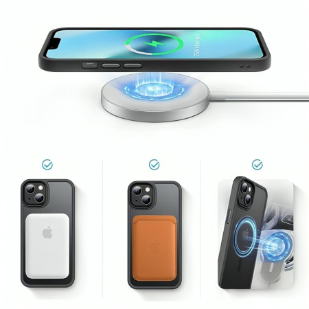 Dėklas Reach Matte MagSafe Apple iPhone 14 Pro juodas IŠPARDAVIMAS