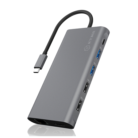Raidsonic | 12-in-1 USB Type-C dock with PD 100W | BOX IB-DK4050-CPD | Dock | Ethernet LAN (RJ-45) ports 1 | USB 3.0