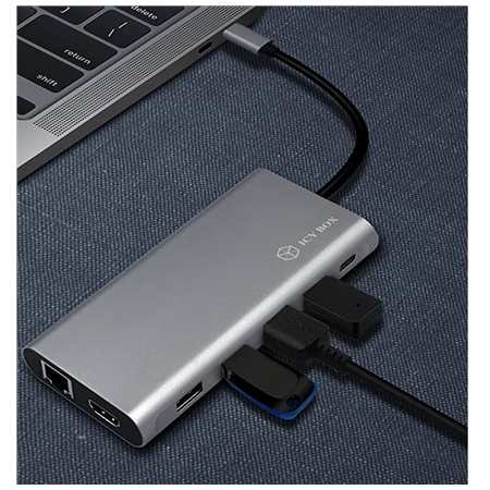 Raidsonic | 12-in-1 USB Type-C dock with PD 100W | BOX IB-DK4050-CPD | Dock | Ethernet LAN ports 1 | USB 3.0 IŠPARDAVIMAS