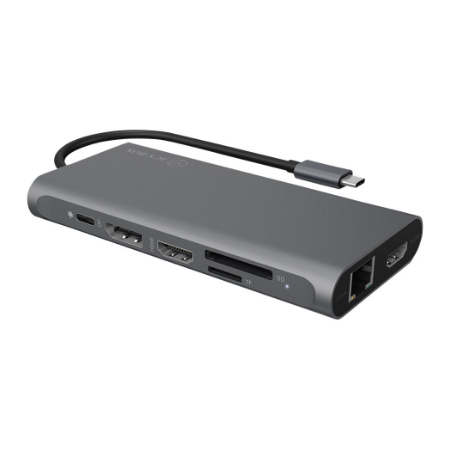 Raidsonic | 12-in-1 USB Type-C dock with PD 100W | BOX IB-DK4050-CPD | Dock | Ethernet LAN ports 1 | USB 3.0 IŠPARDAVIMAS