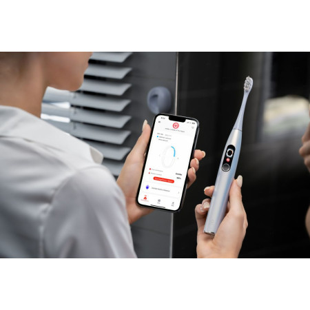 Oclean Elektrinis Dantų Šepetėlis X Pro Skaitmeninis Sidabrinis