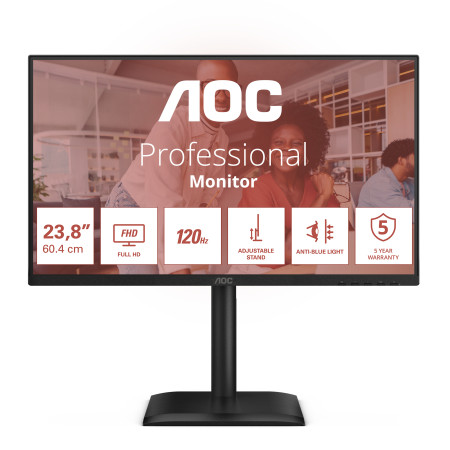 AOC E4 24E4CV kompiuterio monitorius 60,5 cm (23.8") Full HD