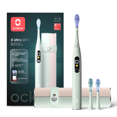 Oclean X Ultra 20 S elektrinis dantų šepetėlis žalias