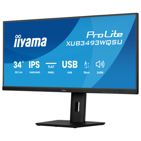 iiyama ProLite XUB3493WQSU-B6 kompiuterio monitorius 34" UltraWide