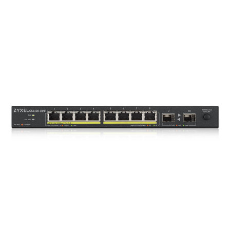 Zyxel GS1100-10HP v2 Nevaldomas Gigabit Ethernet Jungiklis Juodas Maitinimas per Ethernet (PoE)