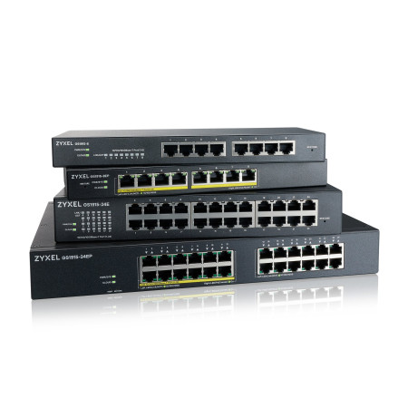 Zyxel GS1915-24EP Valdomas L2 Gigabit Ethernet (10/100/1000) Maitinimas per Eternetą (PoE) 1U Juoda