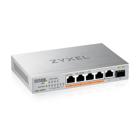 Zyxel XMG-105HP Ne-valdomas 2.5G Ethernet (100/1000/2500) Maitinimas per Eternetą (PoE) Sidabras