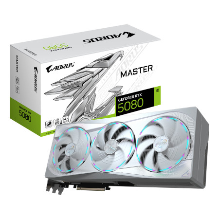 GIGABYTE AORUS - Grafikos plokštė NVIDIA GeForce RTX 5080 MASTER ICE 16 GB
