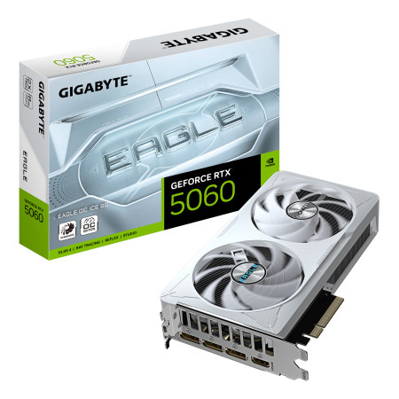 GIGABYTE GeForce RTX 5060 EAGLE OC ICE 8G vaizdo plokštė