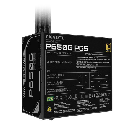 Gigabyte P650G PCIE 5.1 maitinimo blokas 650 W
