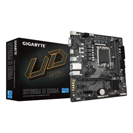GIGABYTE B760MH DDR4 pagrindinė plokštė LGA1700 Micro-ATX