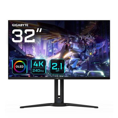 GIGABYTE FO32U2P kompiuterio monitorius 80 cm (31.5") 3840 x 2160 pikseliai 4K Ultra HD OLED Juoda