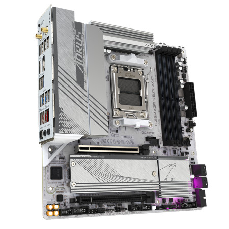 GIGABYTE B650M AORUS ELITE AX ICE pagrindinė plokštė AMD B650 AM5 lizdas micro ATX