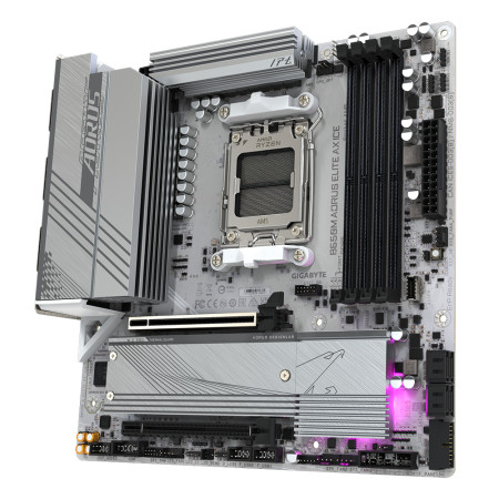 GIGABYTE B650M AORUS ELITE AX ICE pagrindinė plokštė AMD B650 AM5 lizdas micro ATX