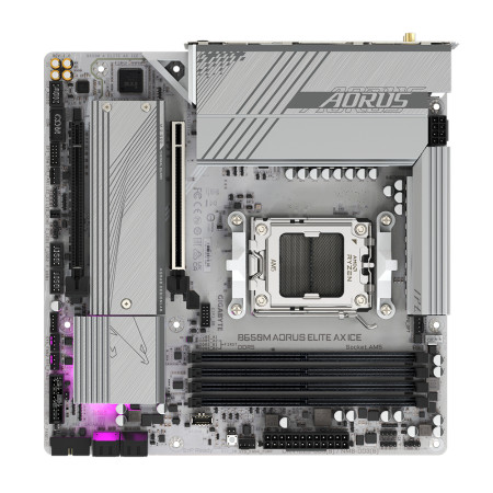 GIGABYTE B650M AORUS ELITE AX ICE pagrindinė plokštė AMD B650 AM5 lizdas micro ATX