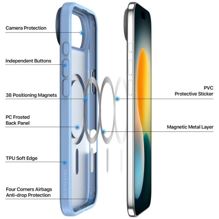 Dėklas Dux Ducis Yind Apple iPhone Air mėlynas