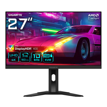 GIGABYTE M27UA kompiuterio monitorius 68,6 cm (27") 4K Ultra HD LED Juoda