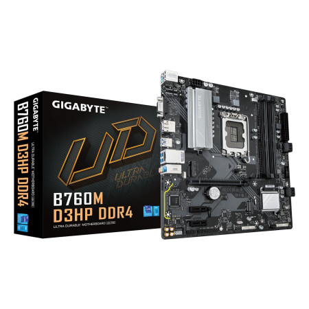 GIGABYTE B760MD3HP pagrindinė plokštė Intel B760 Express LGA1700 Micro-ATX DDR4