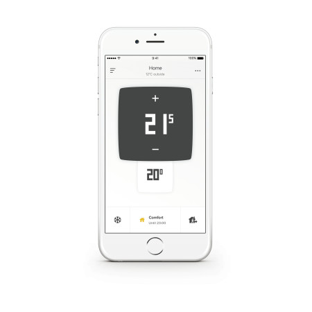 Netatmo Thermostat RF termostatas permatomas baltas