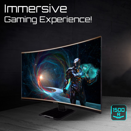 GIGABYTE GS32QCA kompiuterio monitorius 80 cm (31.5") 2560 x 1440 pikseliai Quad HD LED Juoda