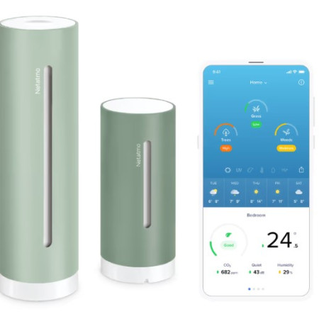 Netatmo NWS-M-EC skaitmeninė oro stotelė Mėtų spalva AC-Baterija „Wi-Fi“