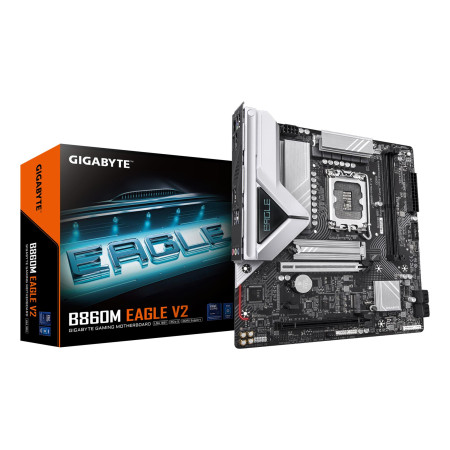 GIGABYTE B860MEAGLEV2 pagrindinė plokštė Intel B860 LGA 1851 (Socket V1) micro ATX