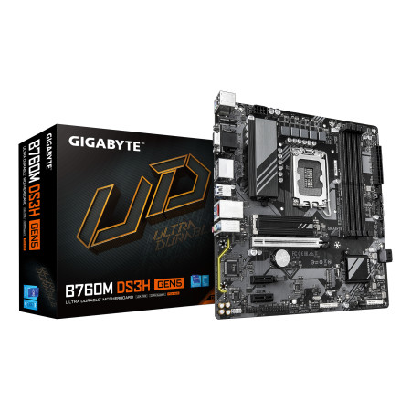 GIGABYTE B760M DS3H GEN5 pagrindinė plokštė Intel B760 Express LGA 1700 micro ATX