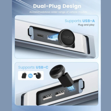 Carlinkit Mini Ultra3 belaidis CarPlay/Android Auto adapteris