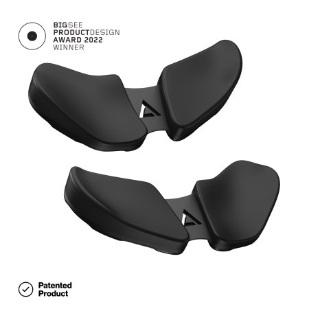 DELTAHUB Carpio 2.0 L Black Wrist Set (Juodas) Klaviatūros ir Pelės Riešų Atramos Komplektas