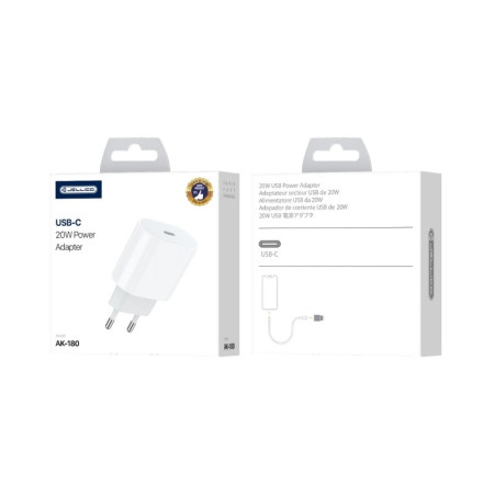 Jellico AK180 20W USB-C Įkroviklis Baltas