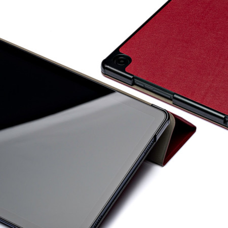 Dėklas Reach Smart Leather Lenovo Tab M10 Plus 3rd Gen TB125FU/TB128FU/TB128XU 10.6 tamsiai raudonas