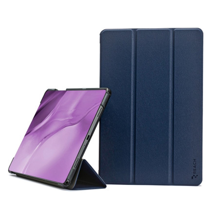 Dėklas Reach Smart Leather Samsung X210/X215/X216 Tab A9 Plus 11.0/X230/X235/X236 Tab A11 Plus 11.0 tamsiai mėlynas