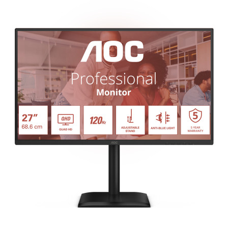 AOC E4 Q27E4CV kompiuterio monitorius 27" Quad HD
