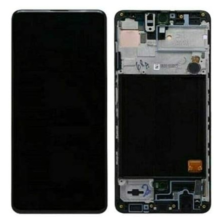 Samsung A51 Ekranas su lietimui jautriu stikliuku ir rėmeliu juodas OLED