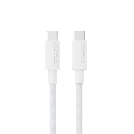 Acefast C18-03 60W USB-C to USB-C kabelis 1.2m baltas
