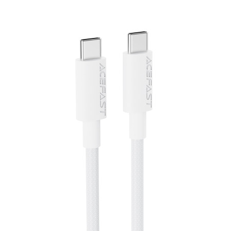 Acefast C18-03 60W USB-C to USB-C kabelis 1.2m baltas