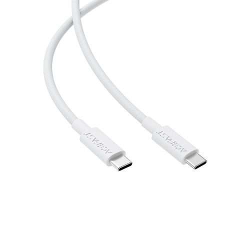 Acefast C18-03 60W USB-C to USB-C kabelis 1.2m baltas