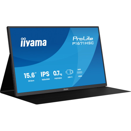 iiyama ProLite P1671HSC-B1 kompiuterio monitorius 15.6" Full HD