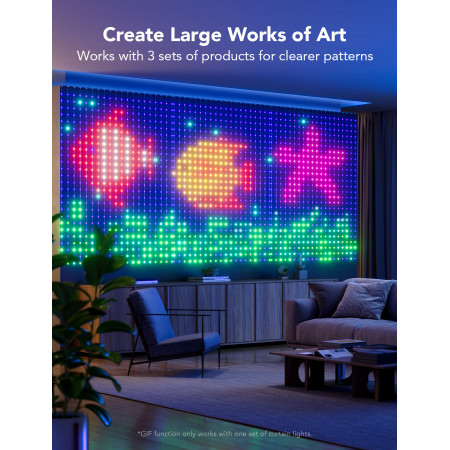 Govee H70B1 LED užuolaidos | Wi-Fi, Bluetooth, RGBIC, IP65