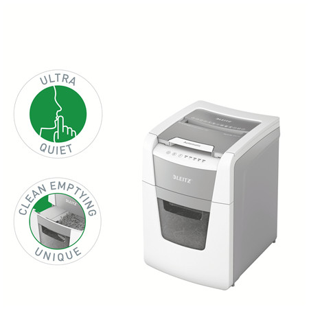 Leitz 80110000 dokumentų naikiklis, pilkas/baltas