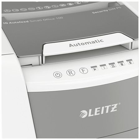 Leitz dokumentų naikiklis Smulkinimas itin mažais gabalėliais 22 cm Pilka, Balta