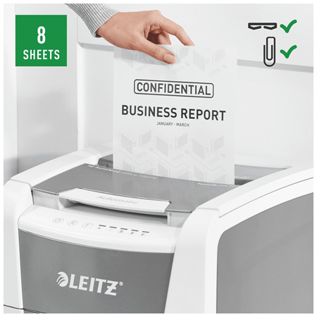 Leitz dokumentų naikiklis Kryžminis 22 cm Pilka, Balta