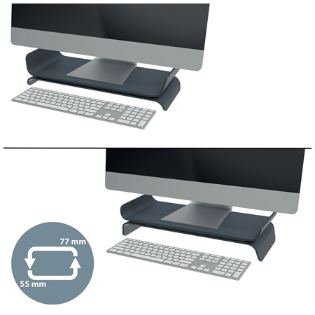 Leitz Ergo Reguliuojamas Monitoriaus Stovas 68,6 cm (27") Pilka