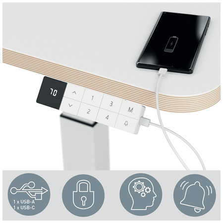 Leitz Stovimasis stalas Tamsiai Pilkas