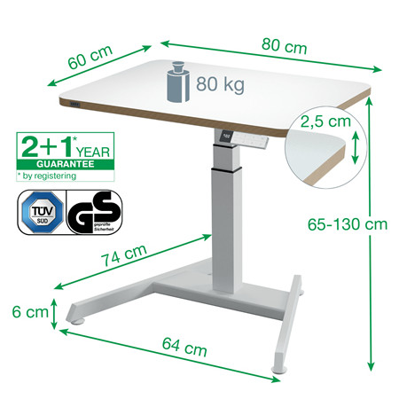 Leitz Stovimasis stalas Tamsiai Pilkas
