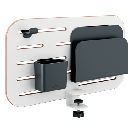 Leitz ausinių laikiklis, laisvų rankų įranga, balta