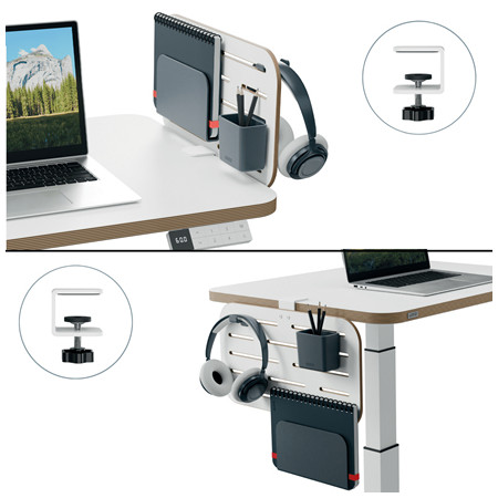 Leitz ausinių laikiklis, laisvų rankų įranga, balta